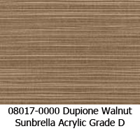 Sunbrella fabric 08017 dupione walnut