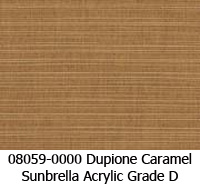 Sunbrella fabric 08059 dupione caramel