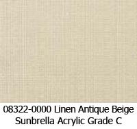 Sunbrella fabric 08322 linen antique beige