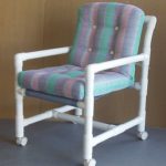 Classic dining chair on wheels (casters)