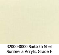 Sunbrella fabric 32000-0000 sailcloth shell
