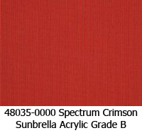 Sunbrella fabric 48035 spectrum crimson