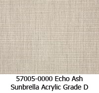 Sunbrella fabric 57005 echo ash