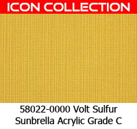 Sunbrella fabric 58022 volt sulfur