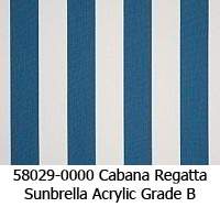 Sunbrella fabric 58029 cabana regatta