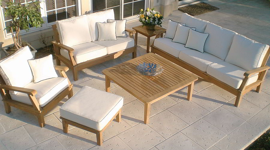 Teak Deep Seating Patio Collection, Deep Seating Outdoor Furniture