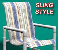 Sling style furniture collection