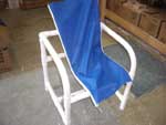 place the inserted sling in the chair frame