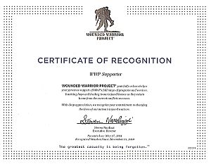 Our charity certificate