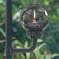 Umbrella mounted oil lamp