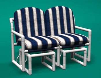 Classic Style Pvc Patio Furniture With Cushions